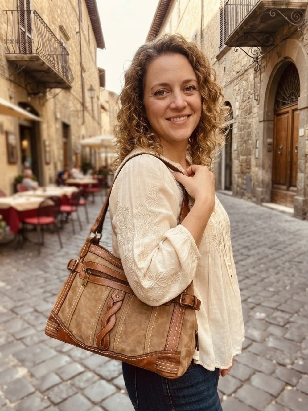 BOC Braided Detail Shoulder Bag Classic Women's Handbag Western Cowgirl